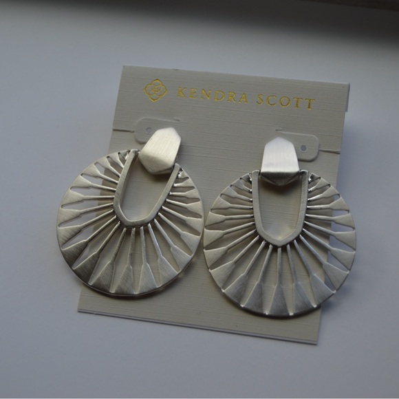 Kendra Scott ‘Didi Sunburst Earrings, Bright Silver-Tone’ - Picture 9 of 11